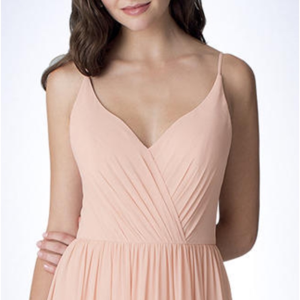 Bill Levkoff Shell Pink Bridesmaid Dress style #1273